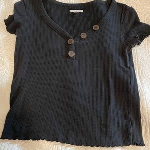 Black American Eagle babydoll tee